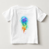 Rainbow-Qualle Baby T-shirt (Rückseite)