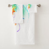 Rainbow-Qualle Badhandtuch Set (Insitu)