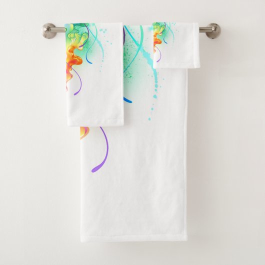 Rainbow-Qualle Badhandtuch Set (Insitu)