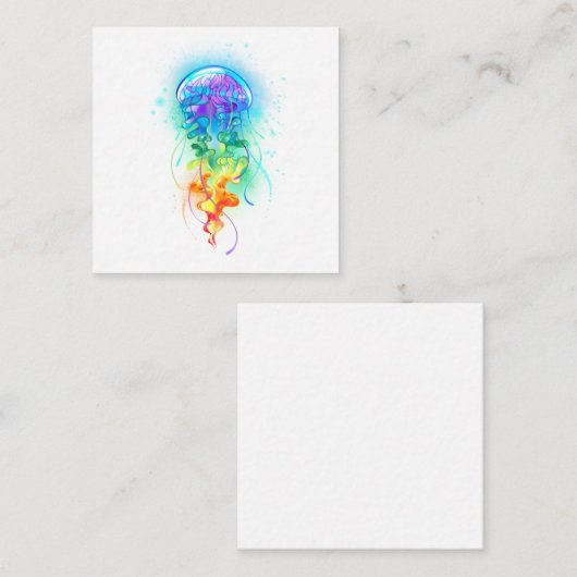 Rainbow-Qualle Begleitkarte (Vorne/Hinten)