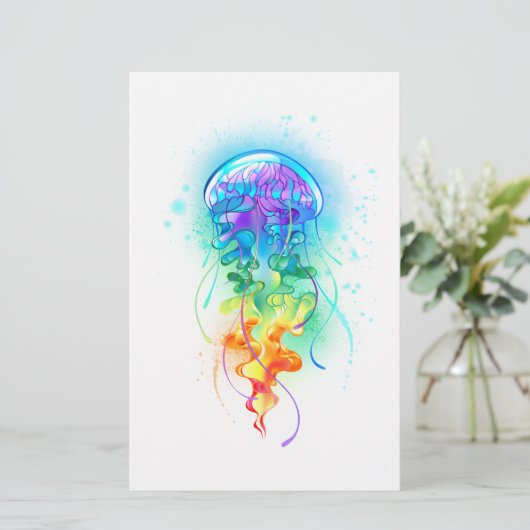 Rainbow-Qualle Briefpapier (Stehend Vorderseite)