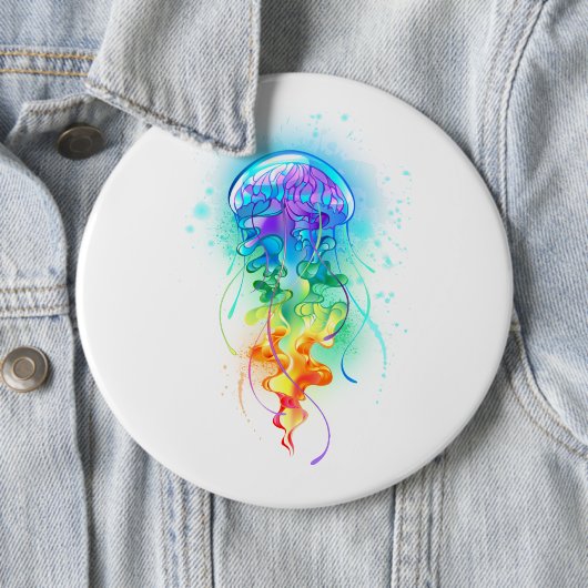 Rainbow-Qualle Button (Beispiel)