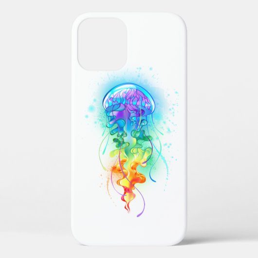 Rainbow-Qualle Case-Mate iPhone Hülle (Rückseite)