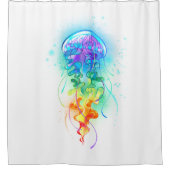 Rainbow-Qualle Duschvorhang (Vorderseite)