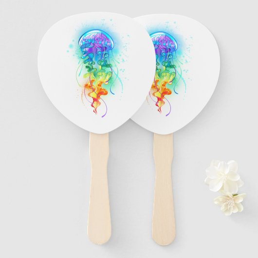 Rainbow-Qualle Fächer (Vorne und Hinten)