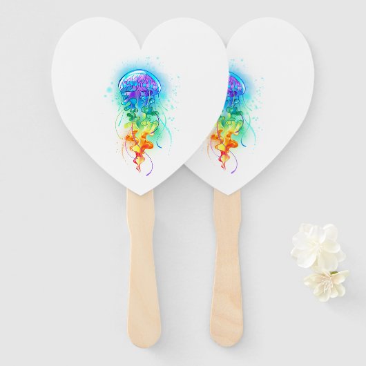 Rainbow-Qualle Fächer (Vorne und Hinten)