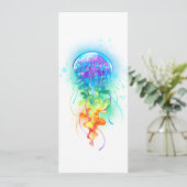Rainbow-Qualle Feiertagskarte (Stehend Vorderseite)