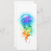 Rainbow-Qualle Feiertagskarte (Vorne/Hinten)