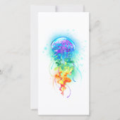 Rainbow-Qualle Feiertagskarte (Vorderseite)