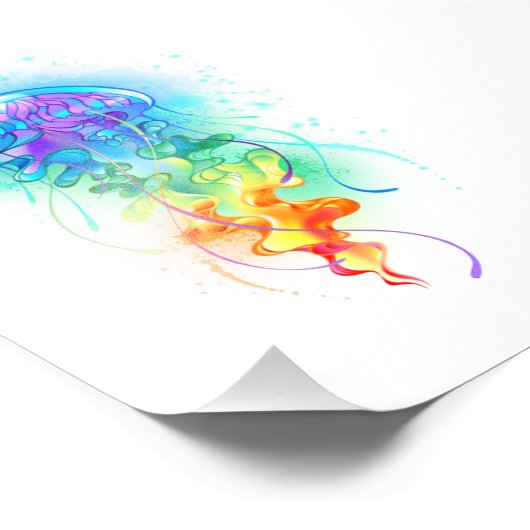 Rainbow-Qualle Fotodruck (Ecke)