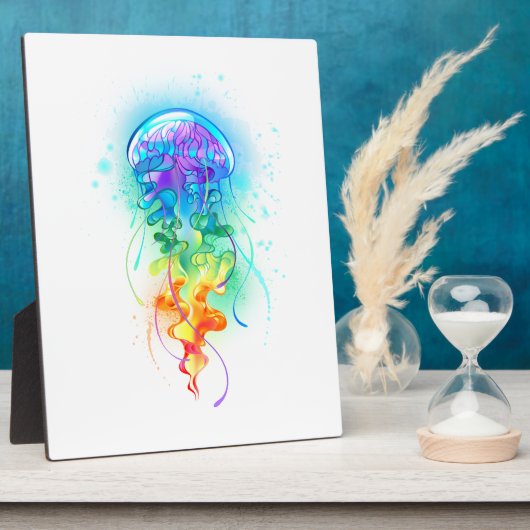 Rainbow-Qualle Fotoplatte (Seite)