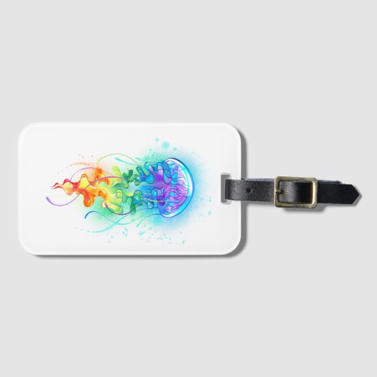 Rainbow-Qualle Gepäckanhänger (Vorderseite (Horizontal))