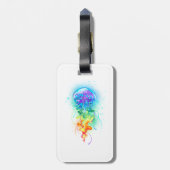 Rainbow-Qualle Gepäckanhänger (Rückseite vertikal)