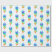 Rainbow-Qualle Geschenkpapier (Flach)