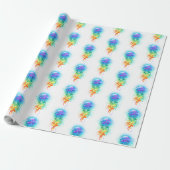Rainbow-Qualle Geschenkpapier (Ungerollt)