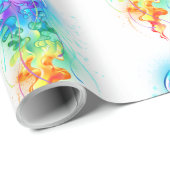Rainbow-Qualle Geschenkpapier (Rolleneckpunkt)