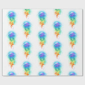 Rainbow-Qualle Geschenkpapier (Flach)