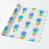 Rainbow-Qualle Geschenkpapier (Ungerollt)