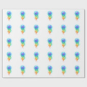 Rainbow-Qualle Geschenkpapier (Flach)