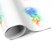Rainbow-Qualle Geschenkpapier (Rolleneckpunkt)