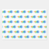 Rainbow-Qualle Geschenkpapier Set (Vorderseite)