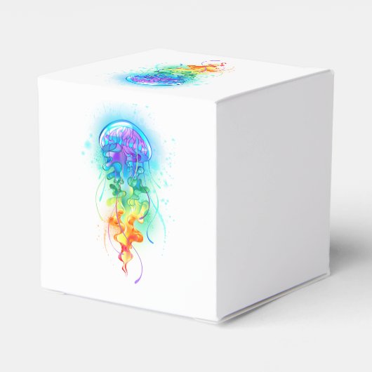 Rainbow-Qualle Geschenkschachtel (Rückseite)