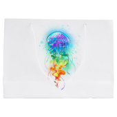 Rainbow-Qualle Große Geschenktüte (Rückseite)