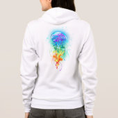 Rainbow-Qualle Hoodie (Rückseite)