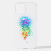 Rainbow-Qualle iPhone Hülle (Rückseite)