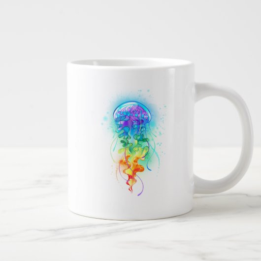 Rainbow-Qualle Jumbo-Tasse (Rechts)