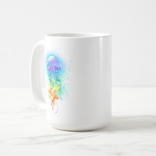 Rainbow-Qualle Kaffeetasse (Vorderseite Links)