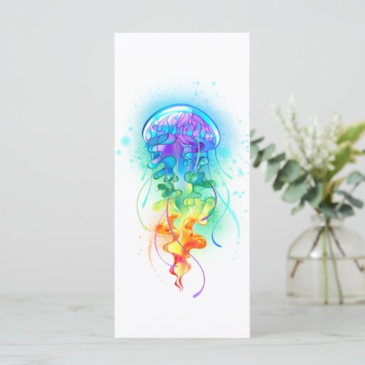 Rainbow-Qualle Karte (Stehend Vorderseite)