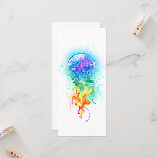 Rainbow-Qualle Karte (Vorderseite/Rückseite Beispiel)