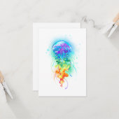 Rainbow-Qualle Karte (Vorderseite/Rückseite Beispiel)