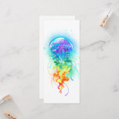 Rainbow-Qualle Karte (Vorderseite/Rückseite Beispiel)