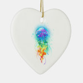 Rainbow-Qualle Keramik Ornament (Rechts)