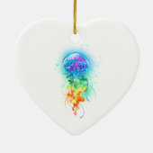 Rainbow-Qualle Keramik Ornament (Hinten)