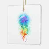 Rainbow-Qualle Keramikornament (Links)