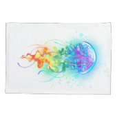 Rainbow-Qualle Kissenbezug (Rückseite-Links)