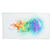 Rainbow-Qualle Kissenbezug (Rückseite-Rechts)