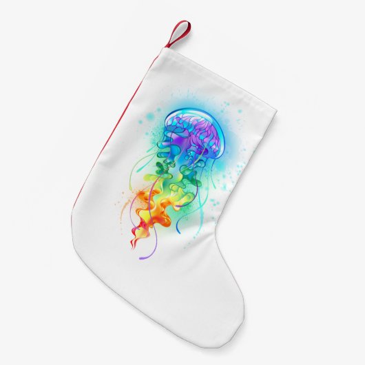 Rainbow-Qualle Kleiner Weihnachtsstrumpf (Vorderansicht (hängend))