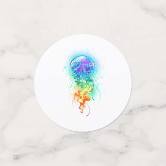 Rainbow-Qualle Konfetti (Klein Vorderseite)