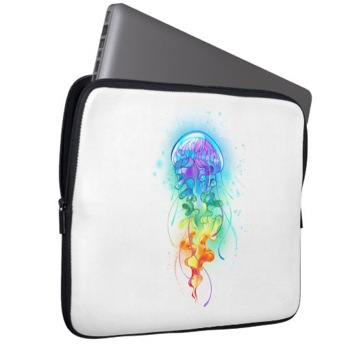 Rainbow-Qualle Laptopschutzhülle (Vorne Rechts)