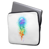 Rainbow-Qualle Laptopschutzhülle (Vorderseite Links)