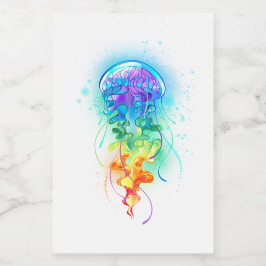 Rainbow-Qualle Lebensmitteletikett (Einzelnes Label)