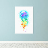 Rainbow-Qualle Leinwanddruck (Insitu (Holzboden))