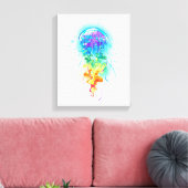 Rainbow-Qualle Leinwanddruck (Insitu (Wohnzimmer))