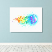 Rainbow-Qualle Leinwanddruck (Insitu (Holzboden))