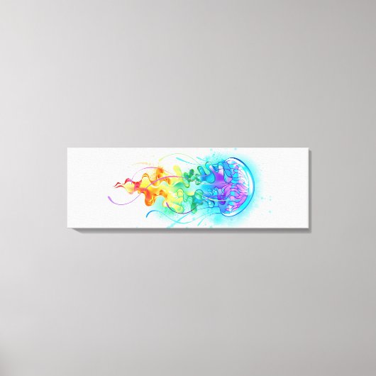 Rainbow-Qualle Leinwanddruck (Vorderseite)