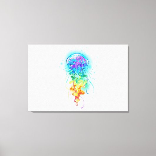 Rainbow-Qualle Leinwanddruck (Vorderseite)